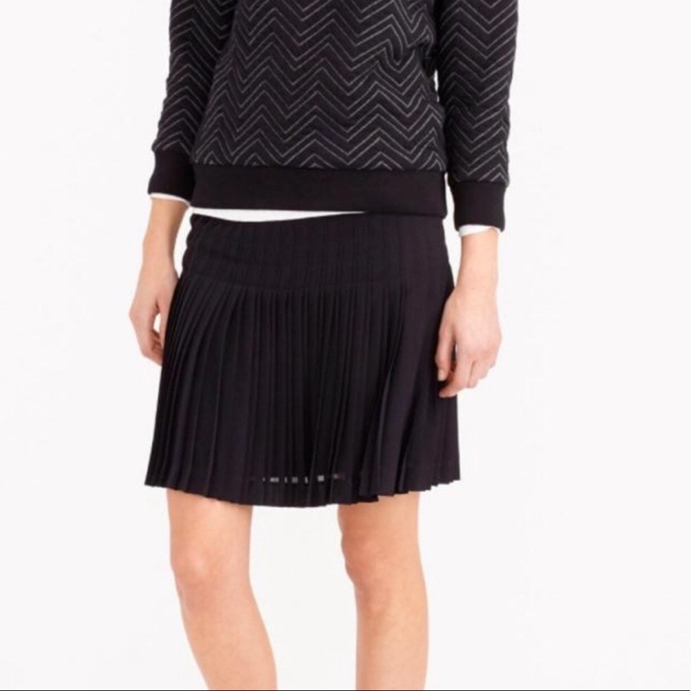 J. Crew | Navy Blue Pleated Mini Skirt